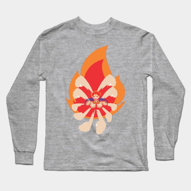 Thousand Flame Punch Long Sleeve T-Shirt by Leeker Shop